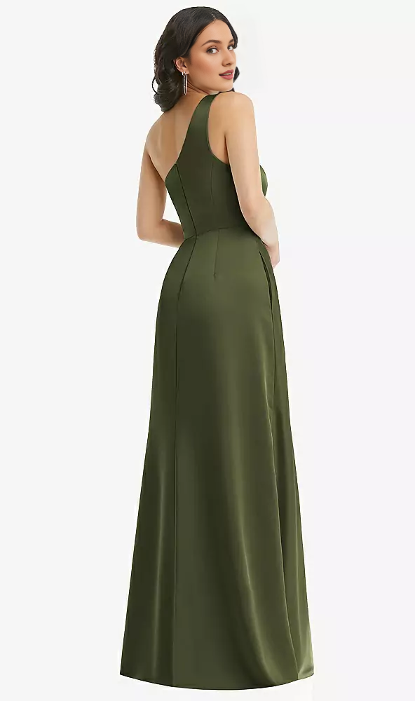 Pocket shoulder length and floor length Prom dress