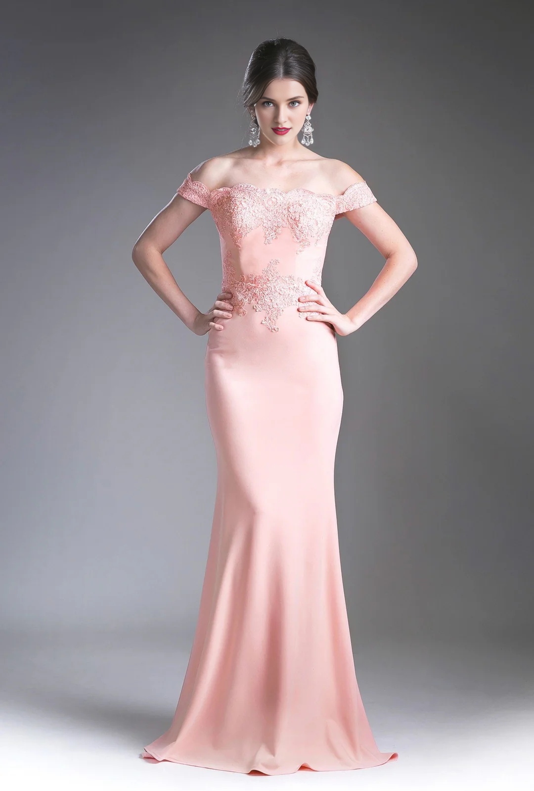 Long off shoulder dress