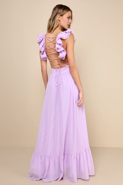 V collar off shoulder sleeveless backless back strap and floor length evening dress