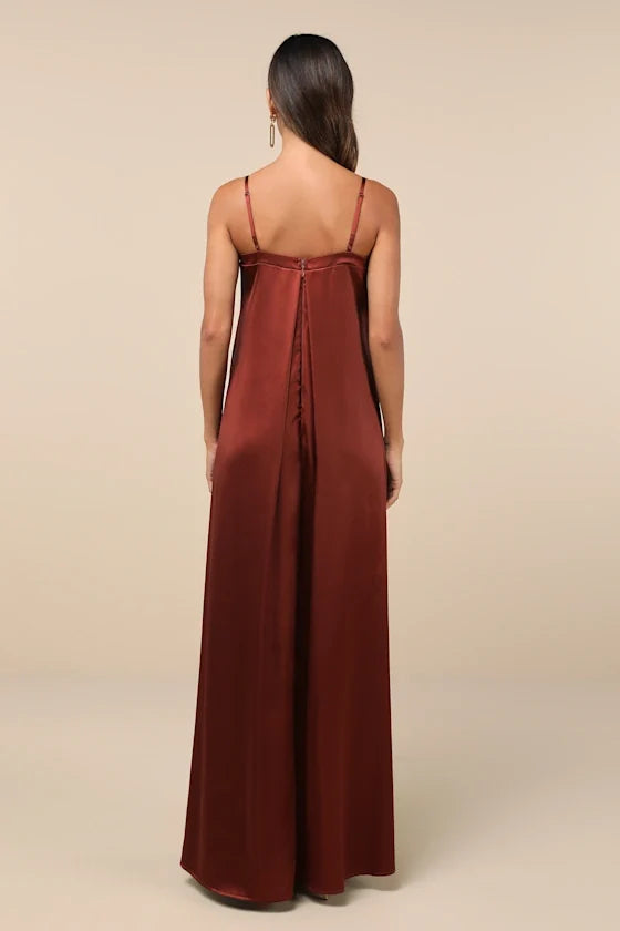 square neckline off shoulder sleeveless thin shoulder strap off back and floor length evening dress