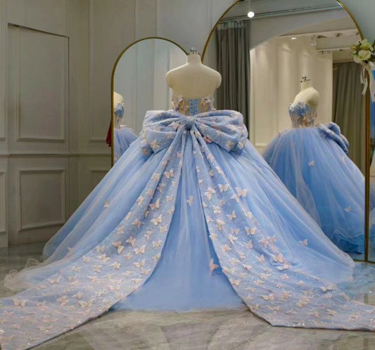 Ball Gown Prom Dresses Princess Prom Dresses Sweet 16 Dresses Quinceanera Dresses Blue Prom Dresses