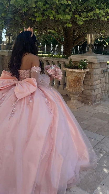 Appliques Tulle Quinceanera Dress Ball Gown Sweet 16 Dress