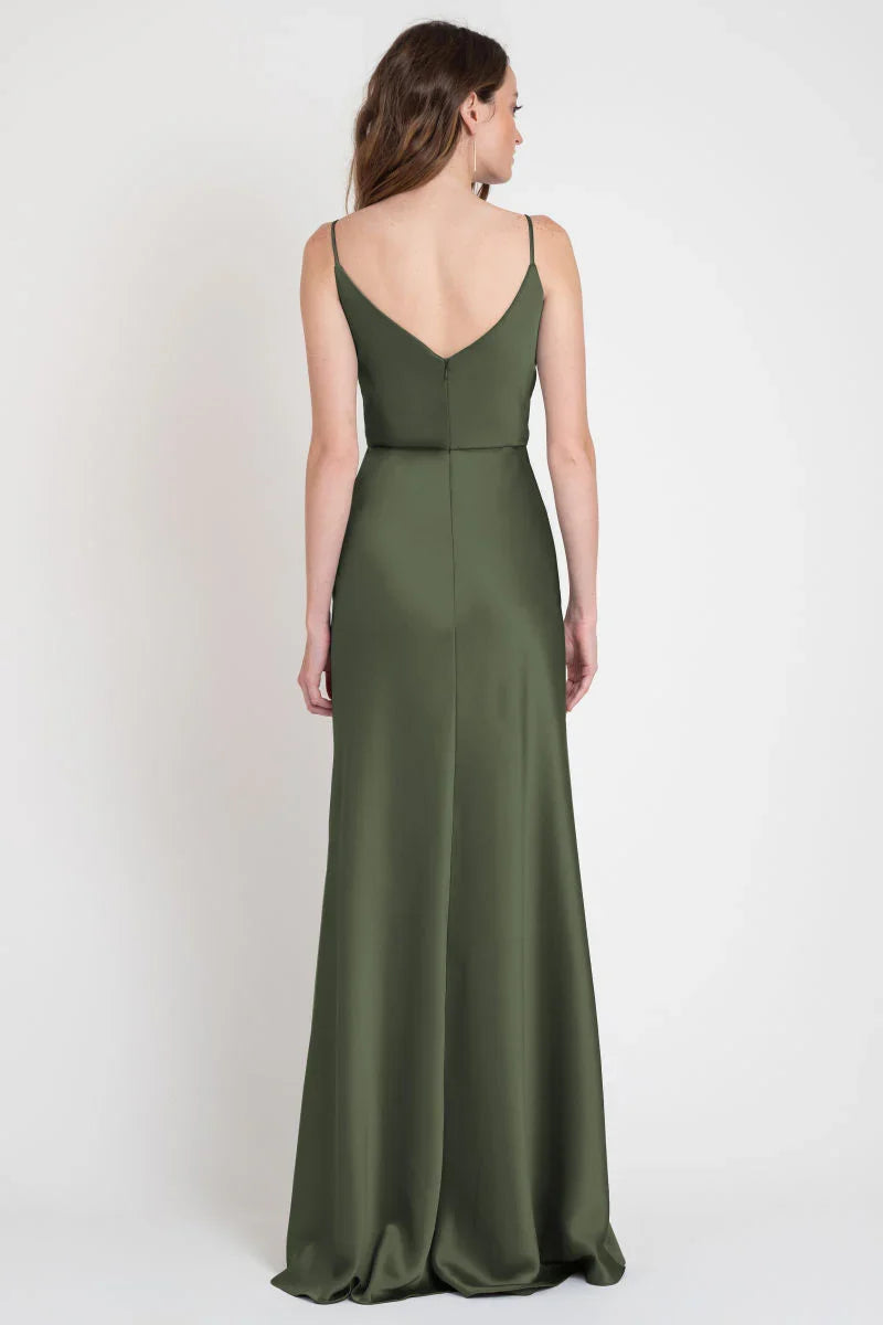 collar off shoulder sleeveless backless and floor length evening dress