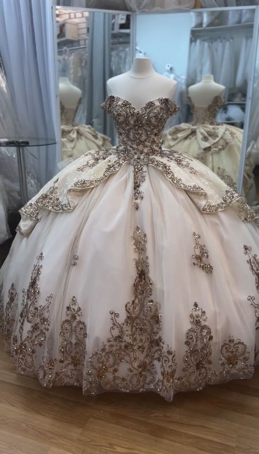 Ball Gown A Line Off Shoulder Quinceanera Dress Sweet 16 Ball Gown