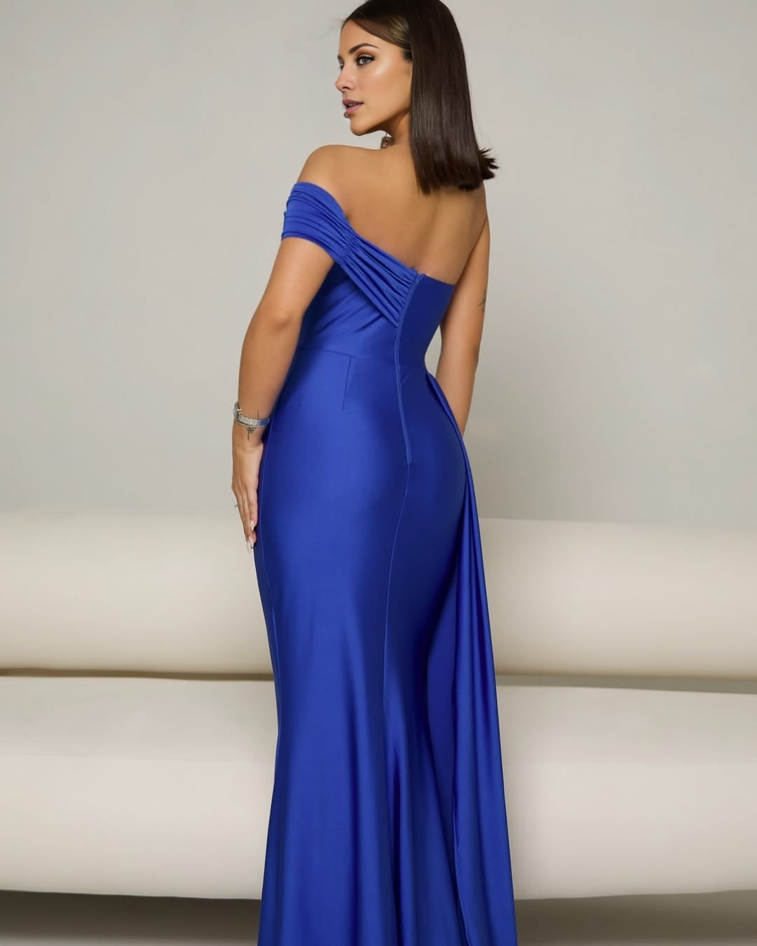 Sleeveless Off Shoulder One Shoulder Mermaid Ball Dress
