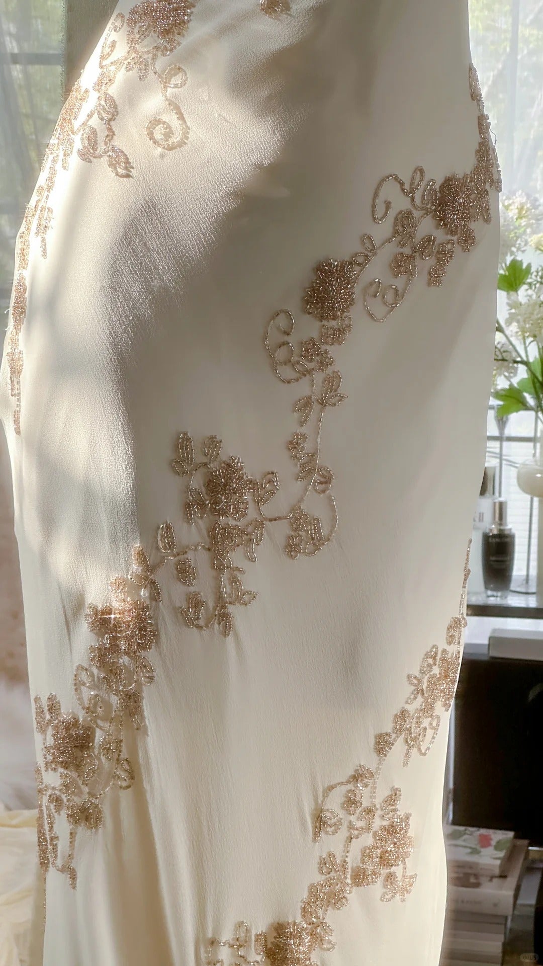 Ivory/Green Vintage Fashion One Shoulder Exquisite Beaded Long Chiffon Ball Gown Birthday Party Dress Cocktail Party Dress Evening Dress Prom Dress gh3971
