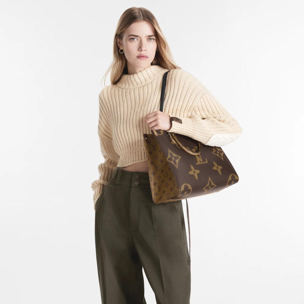 Louis Vuitton Onthego MM Monogram Canvas Brown 35Cm M45321
