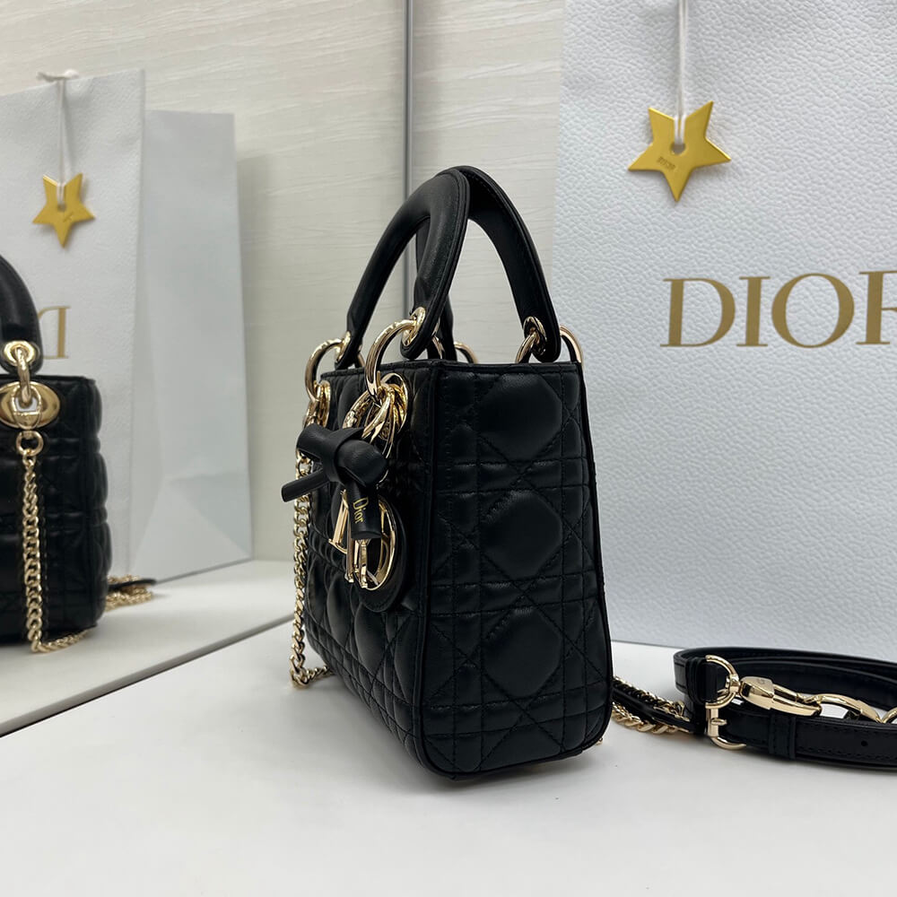 Dior Mini Lady Dior Bag with Chain(HIGH-END GRADE)