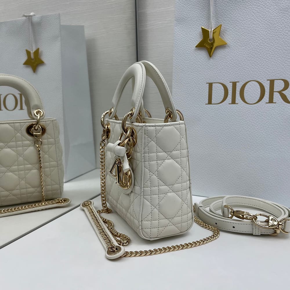 Dior Mini Lady Dior Bag with Chain(HIGH-END GRADE)