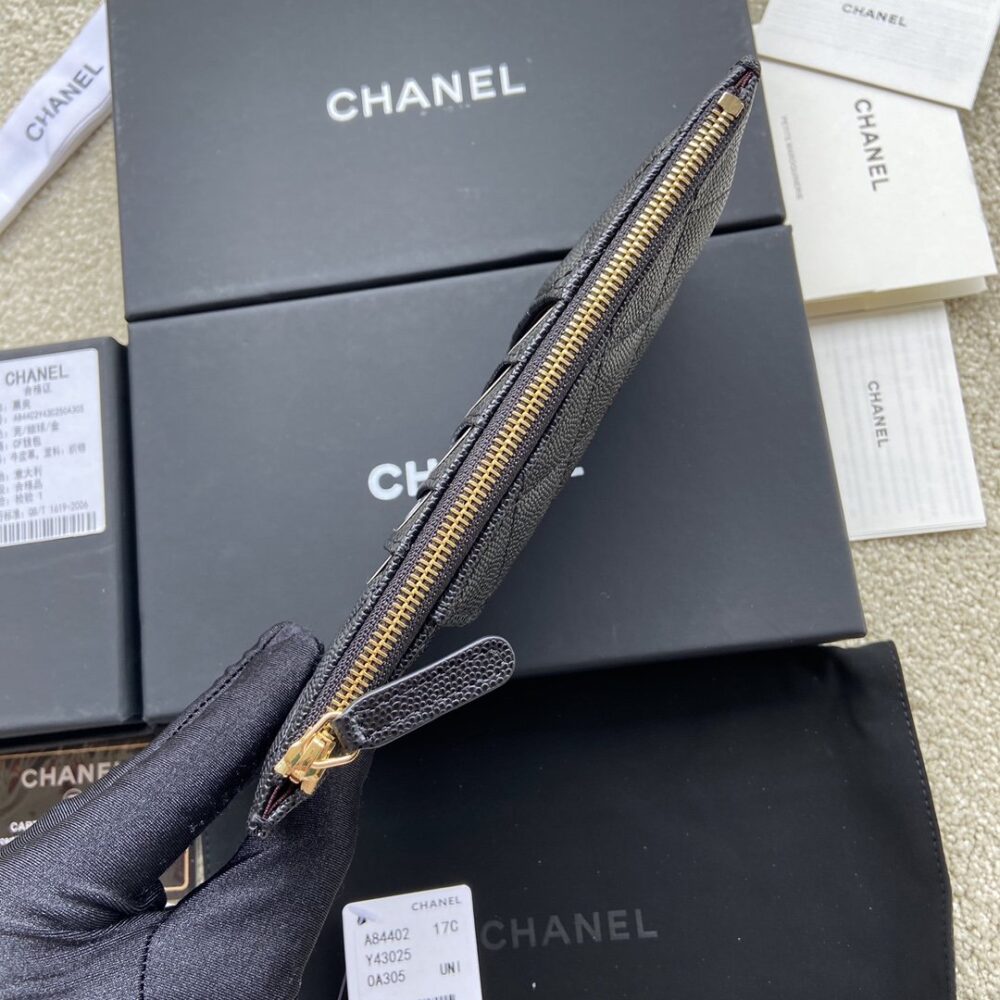 Chanel CO-CO Mini Pouch Wallet Gold Hardware Black 20Cm