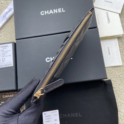 Chanel CO-CO Mini Pouch Wallet Gold Hardware Black 20Cm
