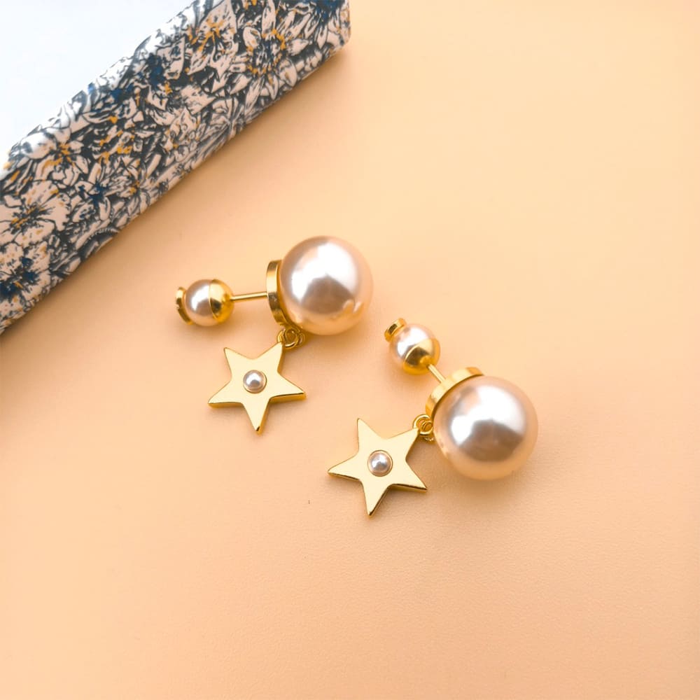 Dior Metal Earrings Women’s Pink