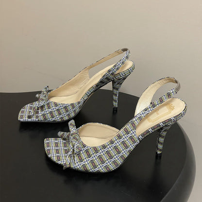 Dior Bow Heeled Slingback Sandal