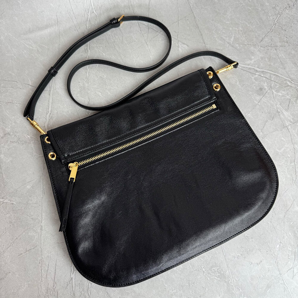 CELINE SOFT TRIOMPHE BESACE IN SUPPLE SHINY LAMBSKIN(HIGH-END GRADE)