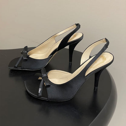 Dior Bow Heeled Slingback Sandal
