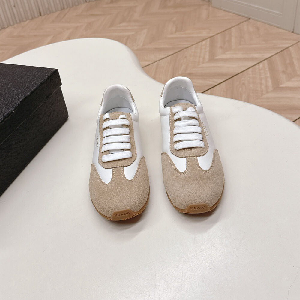 PRADA Nappa leather and suede sneakers