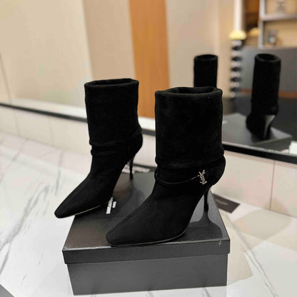 YSL NIKI booties in suede