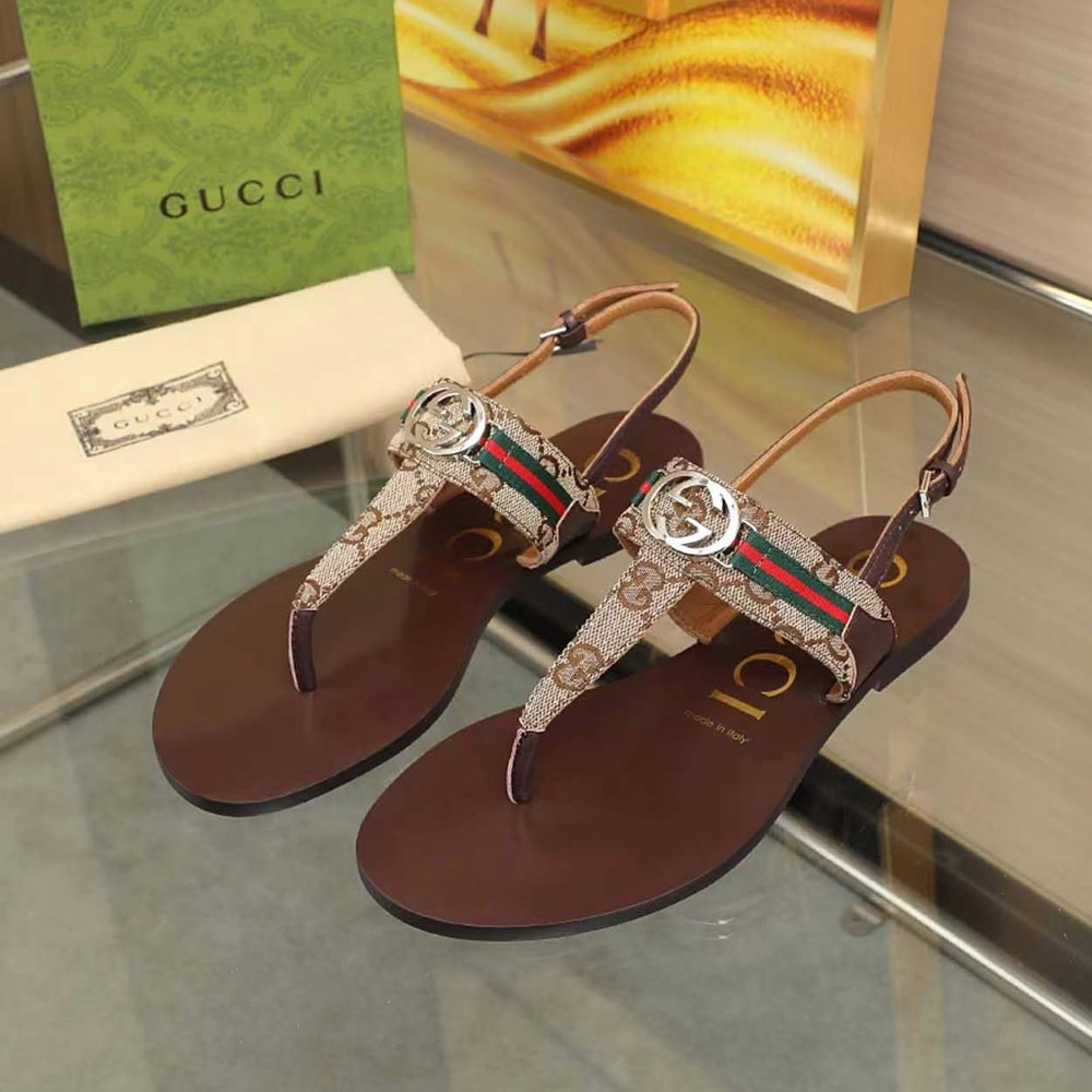 GUCCI Women’s Interlocking G Web sandal 224201