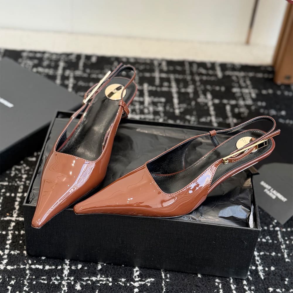 YSL LEE slingback pumps in patent leather