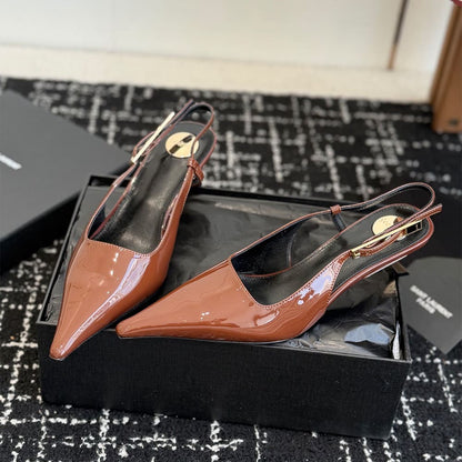 YSL LEE slingback pumps in patent leather