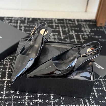 YSL LEE slingback pumps in patent leather