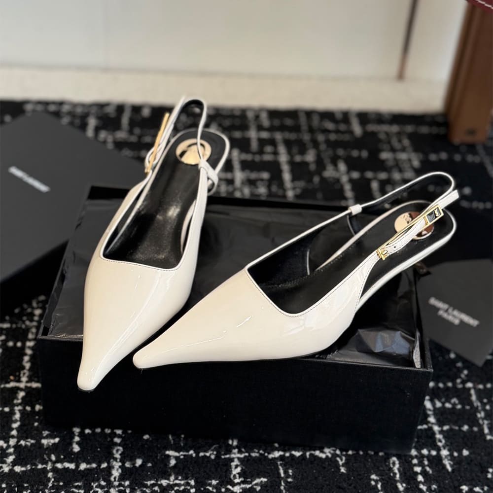 YSL LEE slingback pumps in patent leather