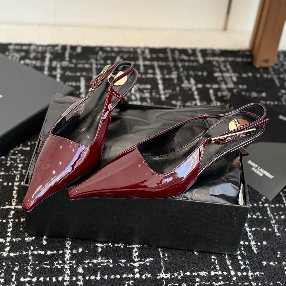 YSL LEE slingback pumps in patent leather