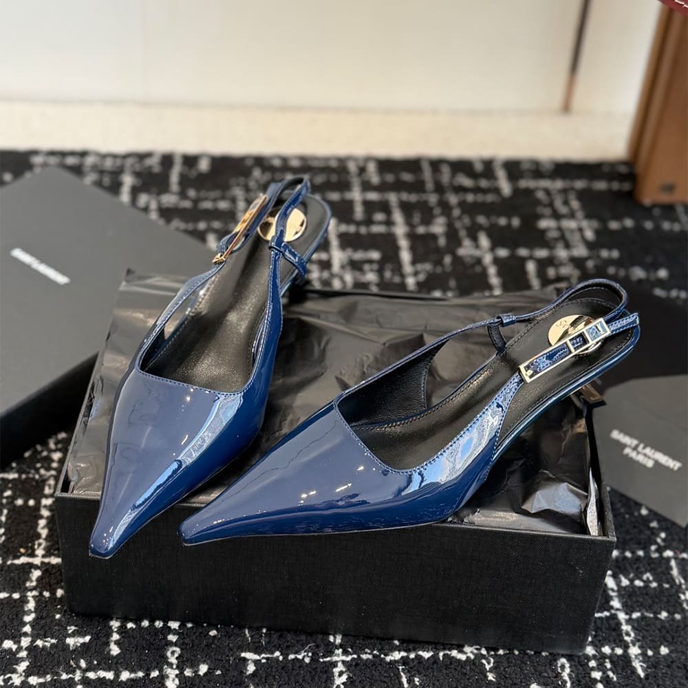 YSL LEE slingback pumps in patent leather