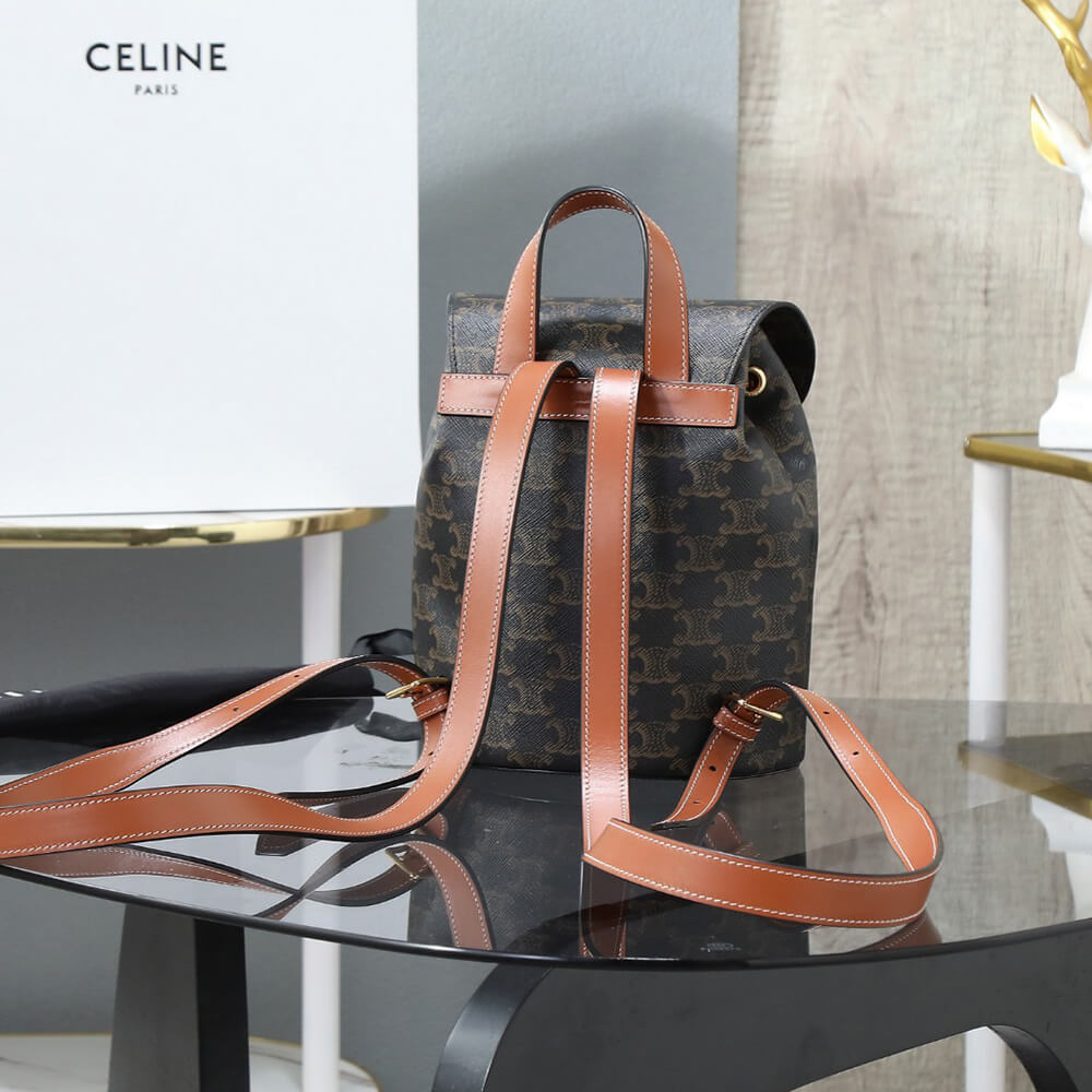 BACKPACK CELINE BONNIE IN Triomphe Canvas and calfskin