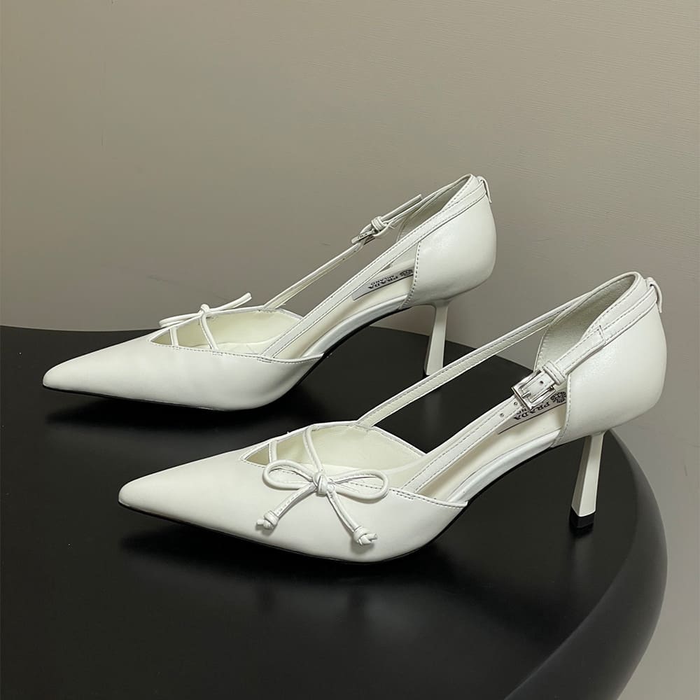 Prada Open-side leather pumps