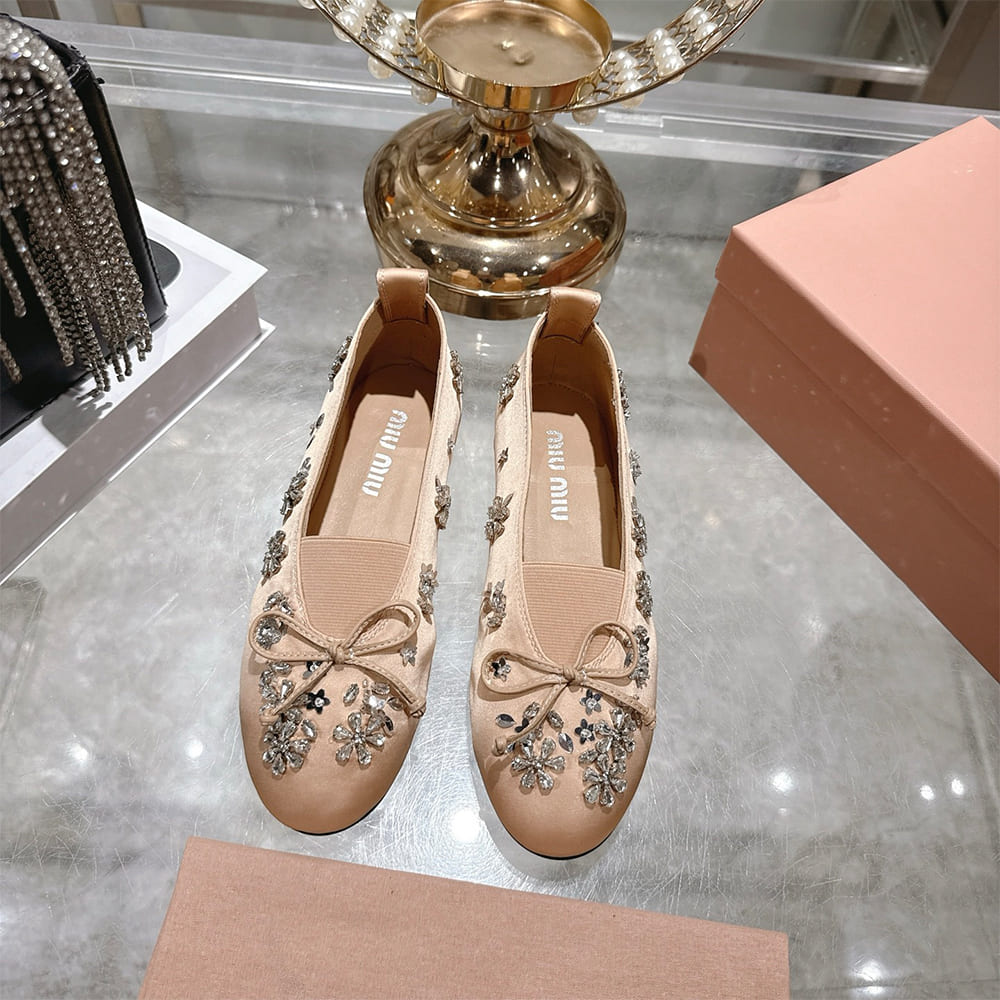 MIUMIU Satin ballerinas