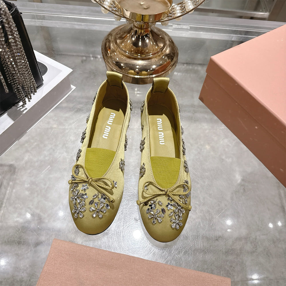 MIUMIU Satin ballerinas