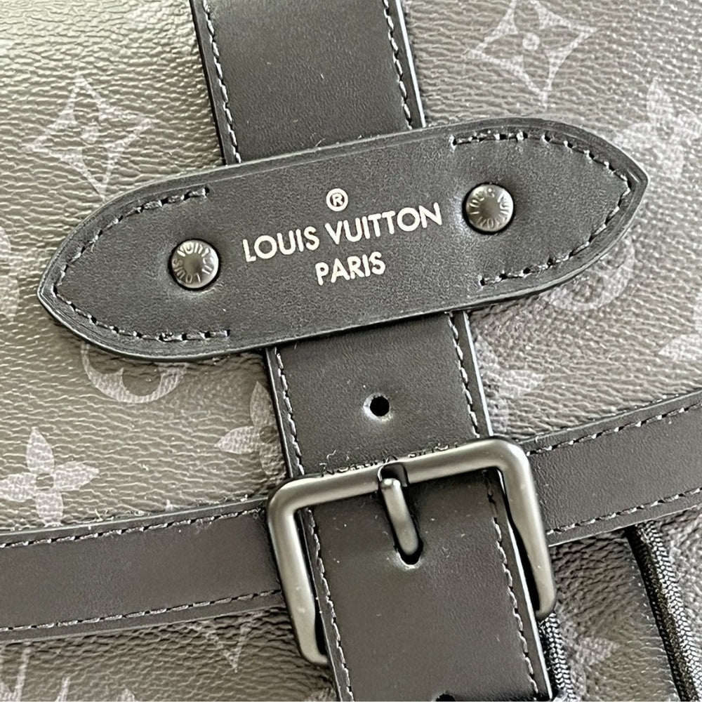 Louis Vuitton Saumur Backpack Monogram Eclipse Canvas 42Cm M45913