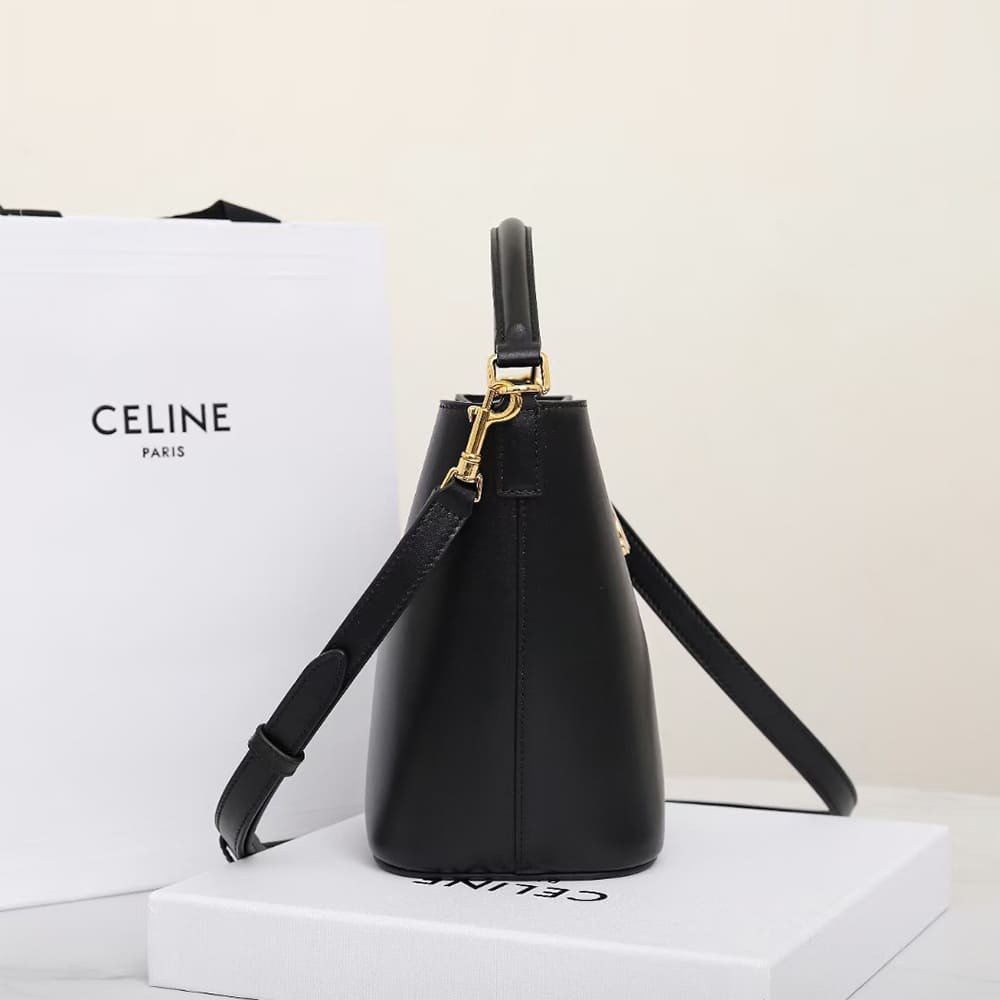 CELINE SMALL BUCKET LOUISE IN SMOOTH CALFSKIN(HIGH-END GRADE)