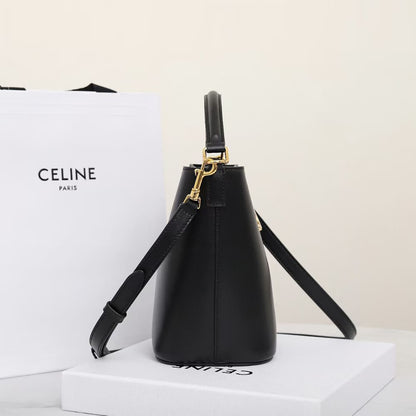 CELINE SMALL BUCKET LOUISE IN SMOOTH CALFSKIN(HIGH-END GRADE)
