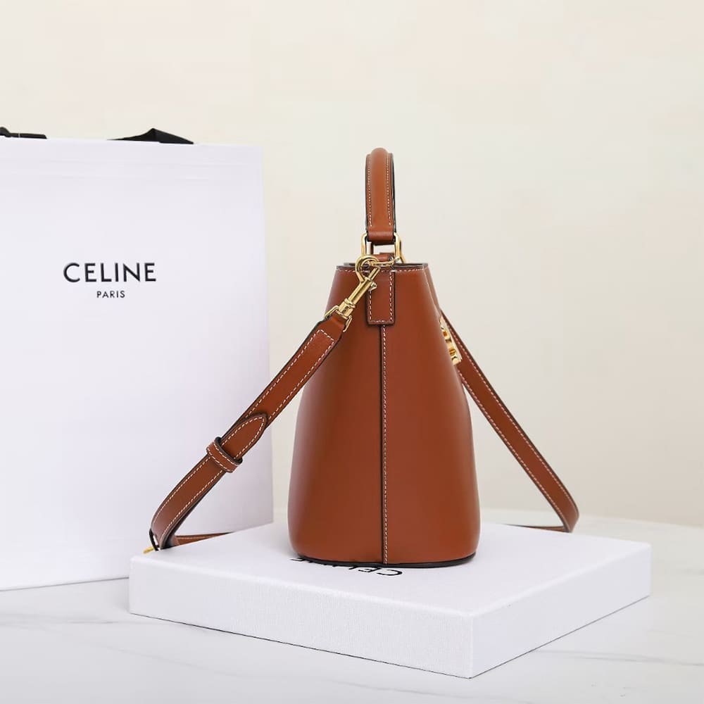 CELINE SMALL BUCKET LOUISE IN SMOOTH CALFSKIN(HIGH-END GRADE)