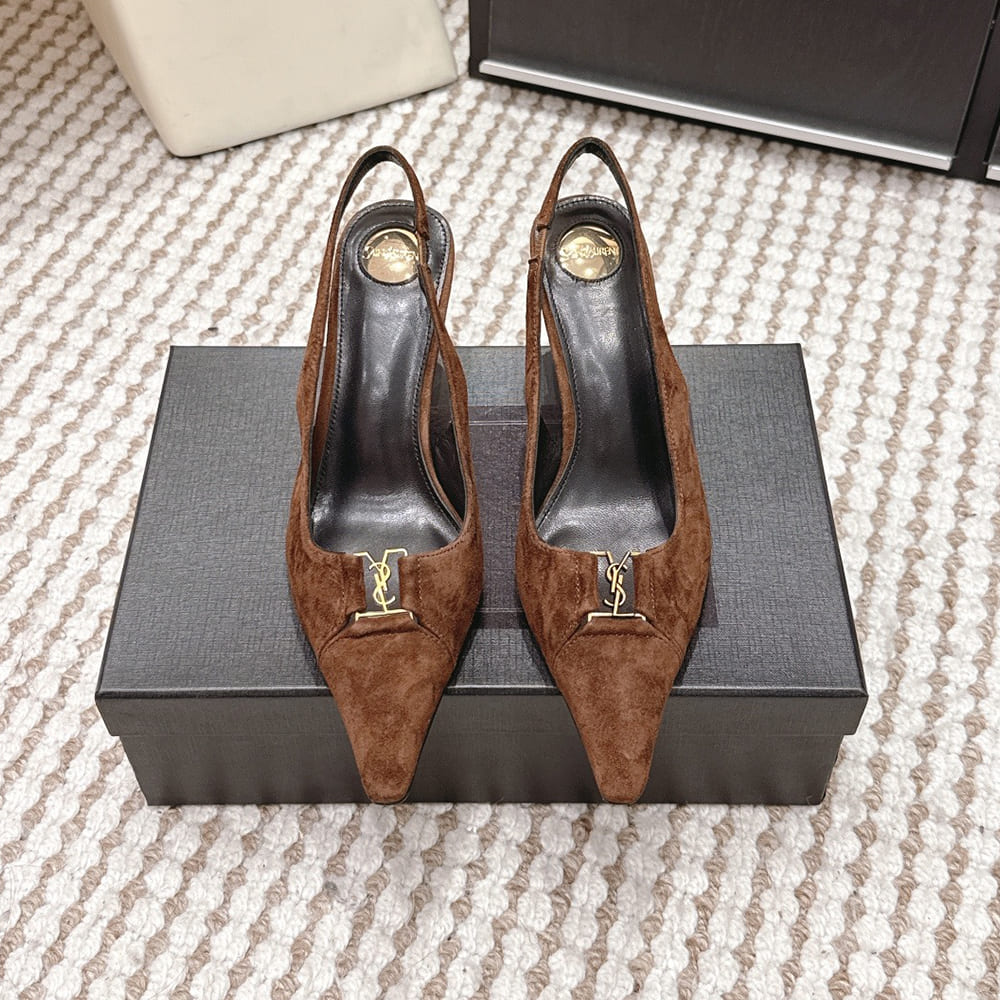 YSL BABYLONE BRETEUIL slingback pumps in suede