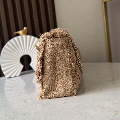 Chanel Crochet Tweed Extra Large Flap Bag(HIGH-END GRADE)