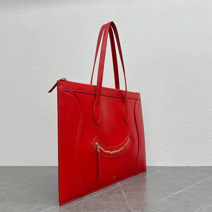 CLINE FLAT CABAS NEW LUGGAGE IN GLOSSY CALFSKIN