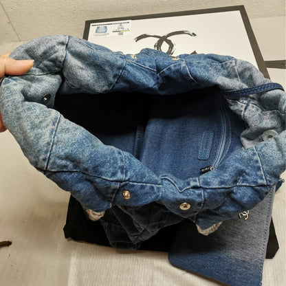 Chanel 22 Handbag Washed Denim 41Cm AS3261 B10439 NM981