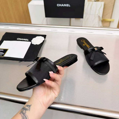 Chanel Mules Mesh Black