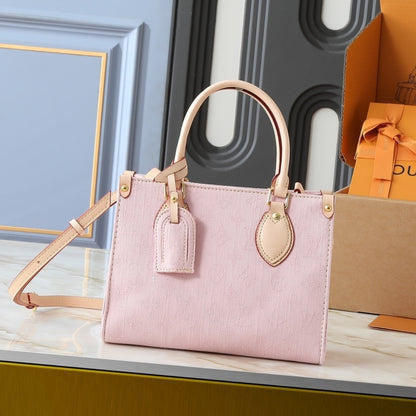Louis Vuitton Onthego PM Pink Denim 25Cm