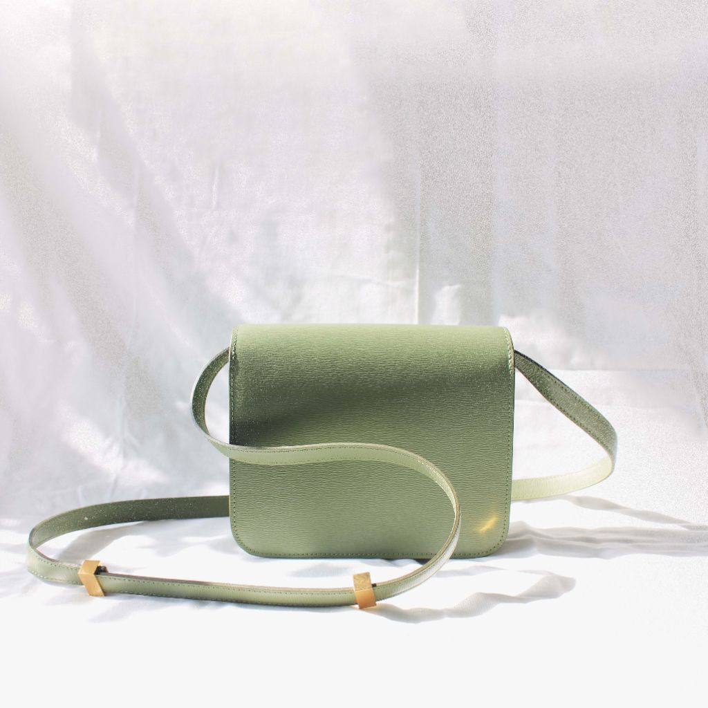 Celine Green Leather Teen Box Bag
