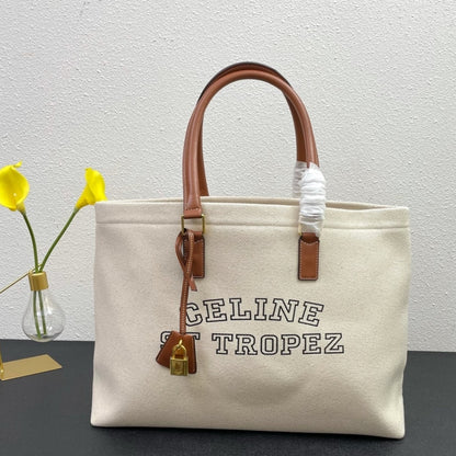 CELINE CABAS HORIZONTAL ST TROPEZ BEIGE 33CM