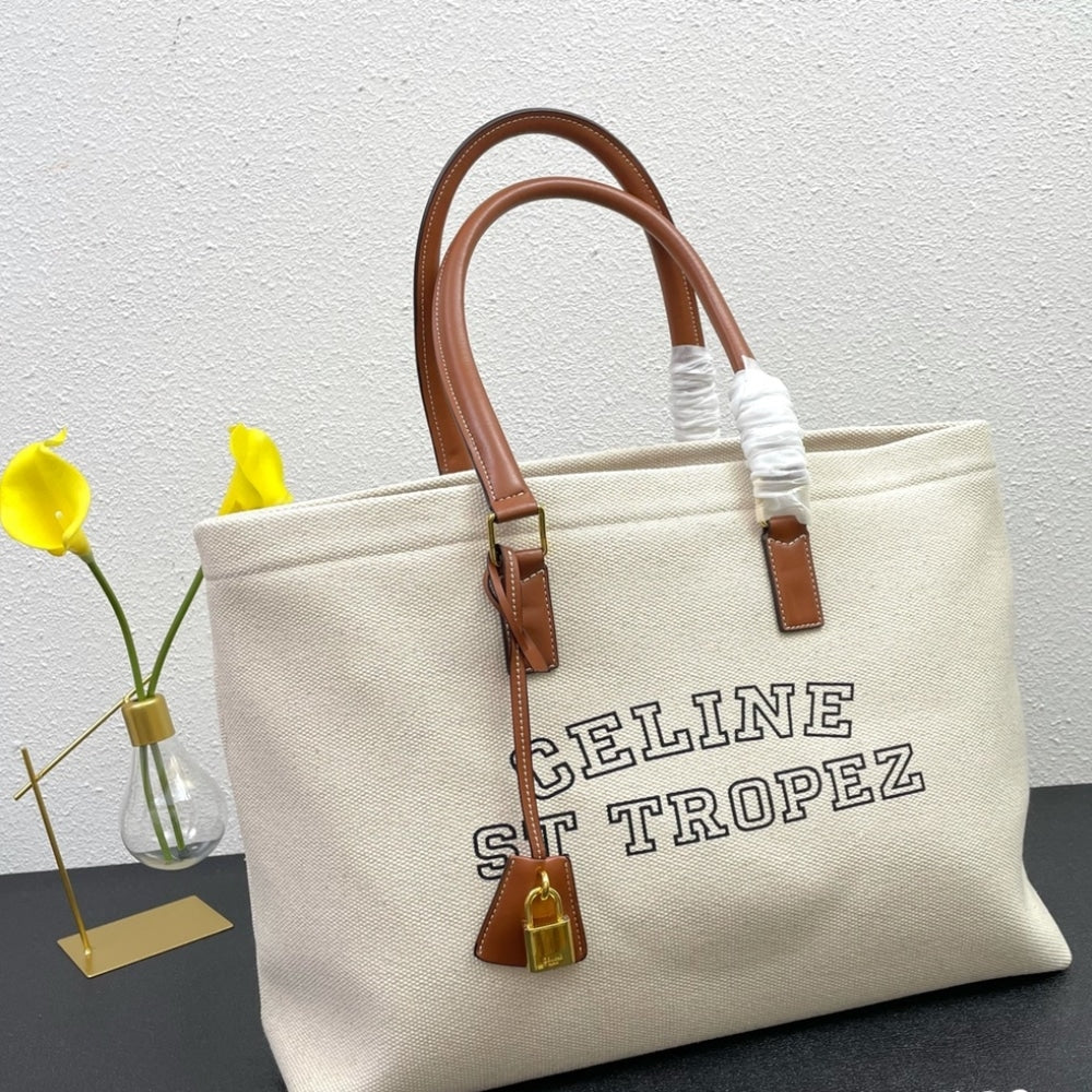 CELINE CABAS HORIZONTAL ST TROPEZ BEIGE 33CM