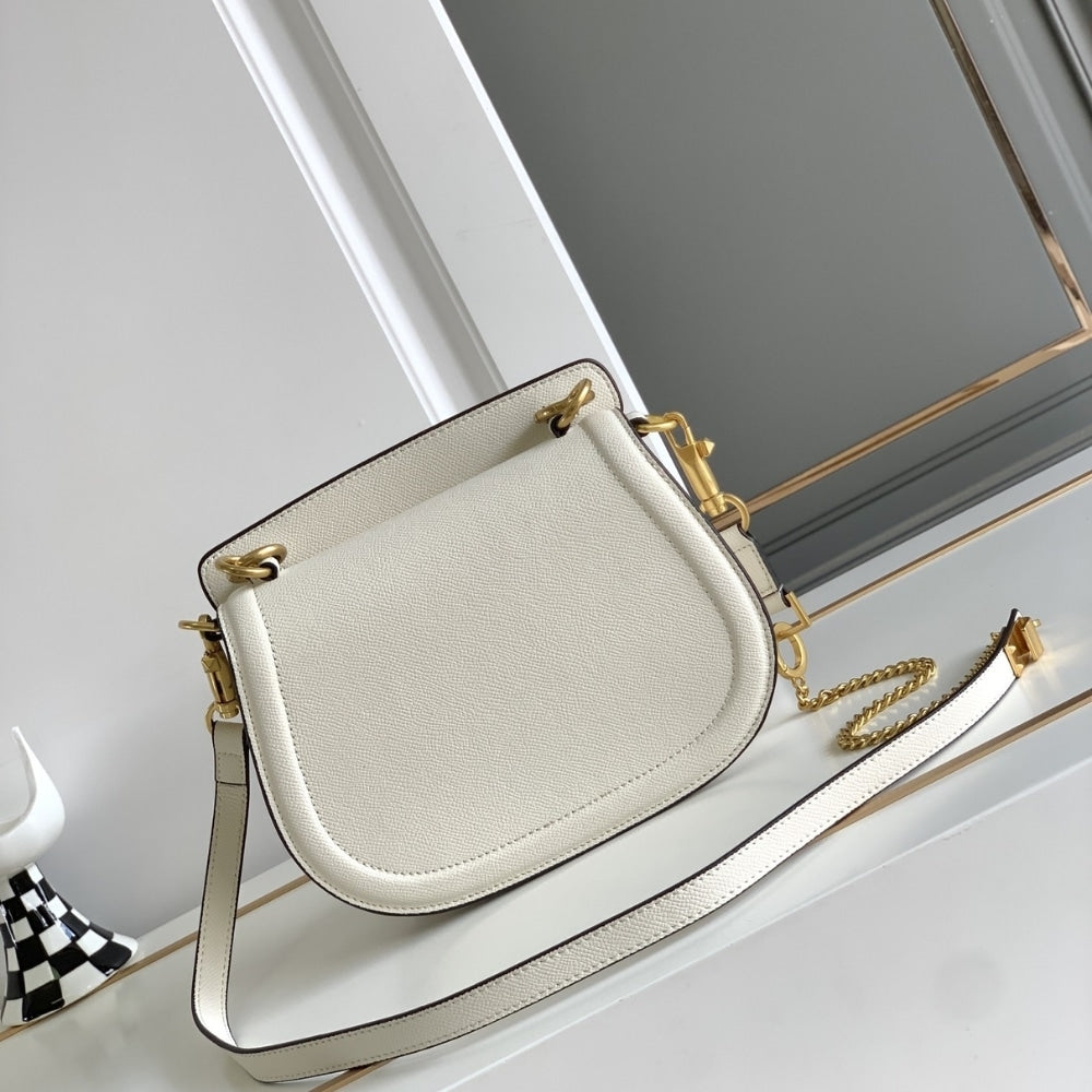 VALENTINO VSLING BAG IN GRAINED WHITE 22CM