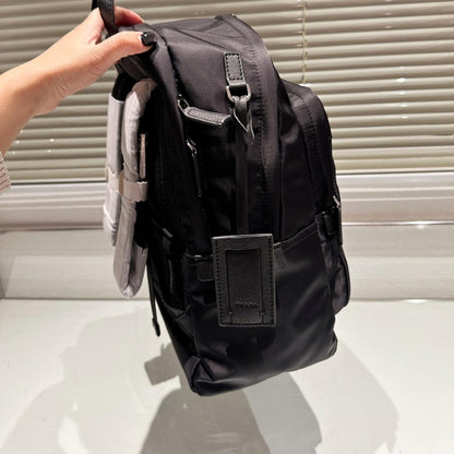 Prada Re Nylon And Saffiano Leather Backpack Black 43Cm 2VZ048 2DMG F0002