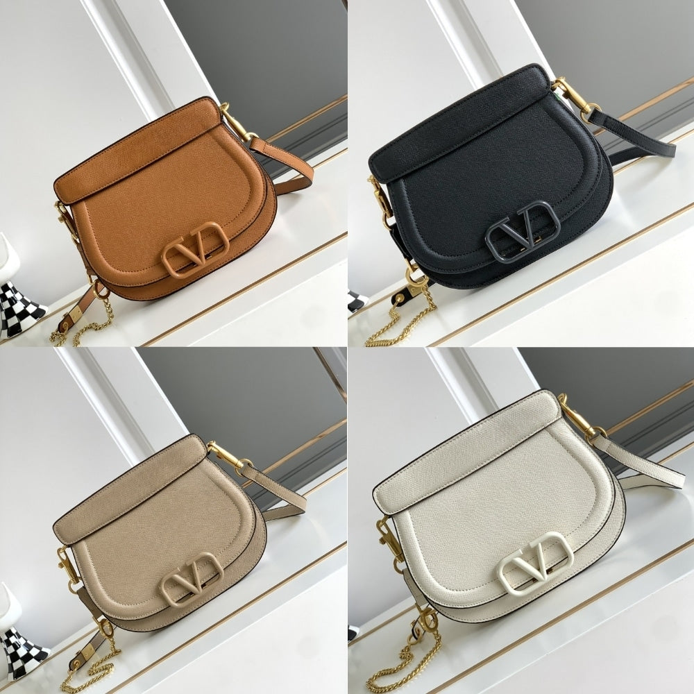 VALENTINO VSLING BAG IN GRAINED WHITE 22CM