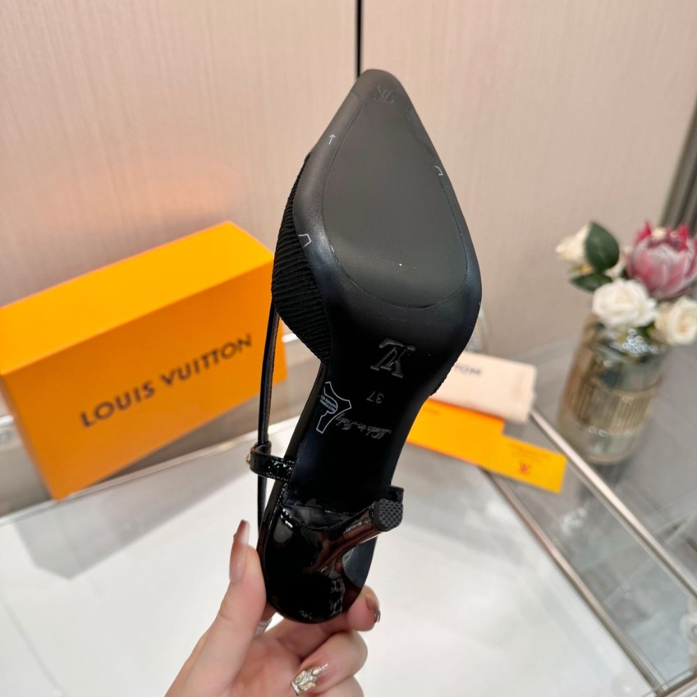 Louis Vuitton City Slingback Pump Black 1AITFI