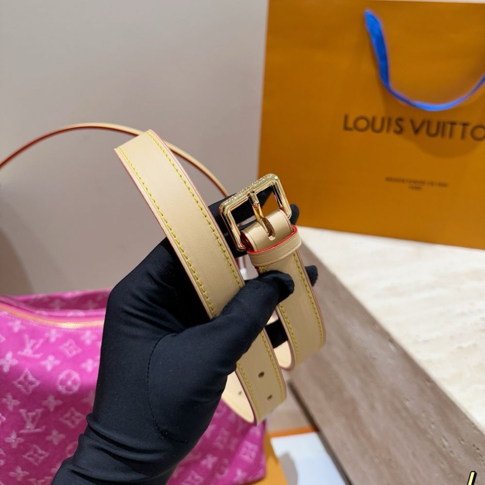 Louis Vuitton Baggy Fuchsia Denim 30Cm M28266